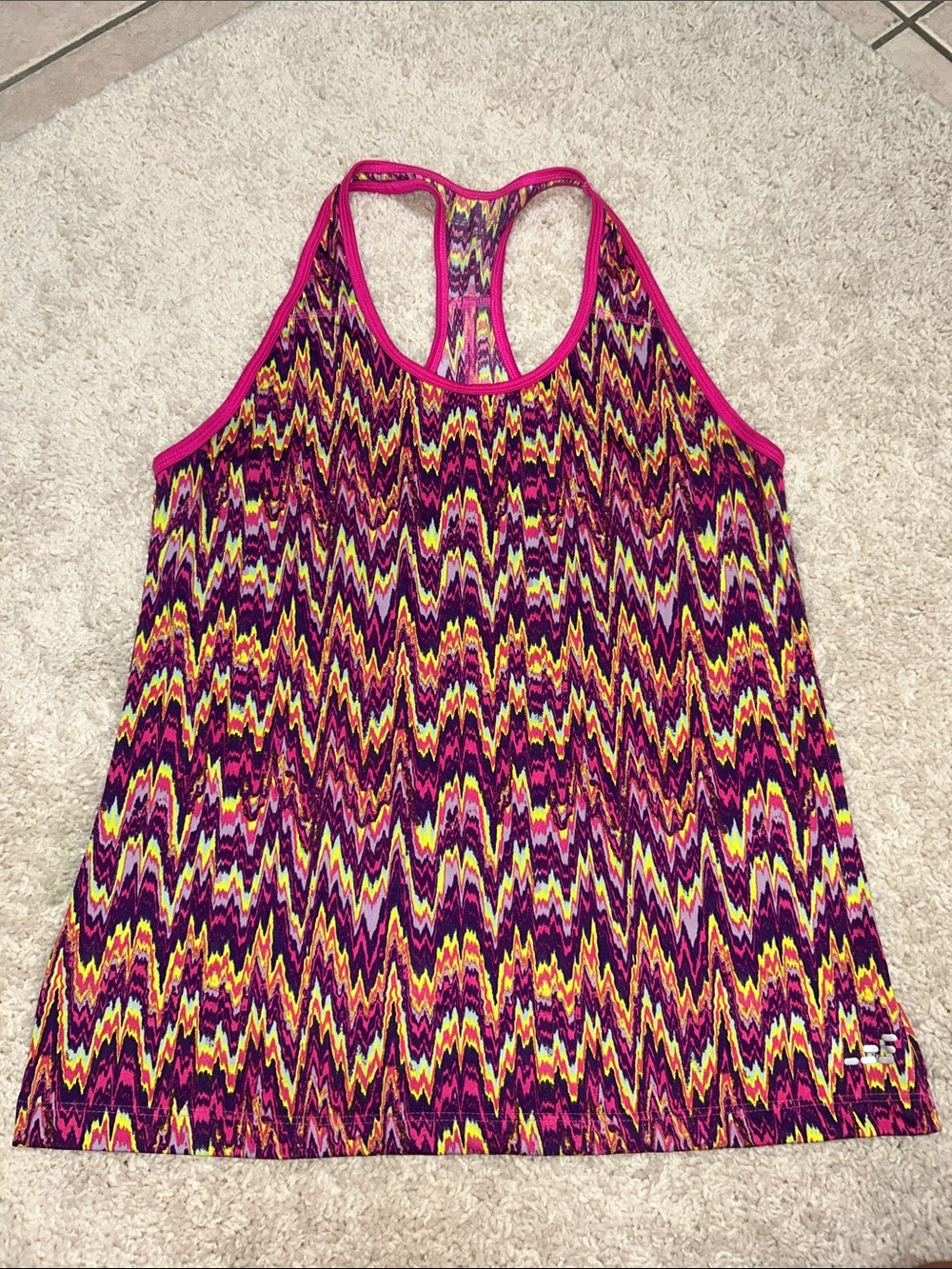 bcg Pink Multicolor Racerback Tank Top